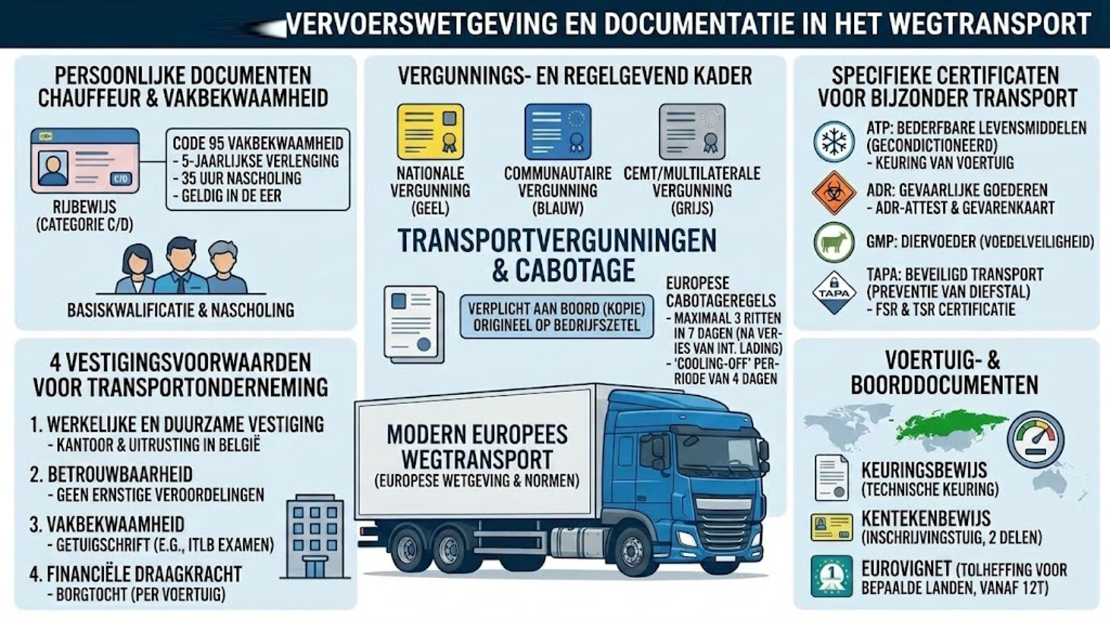e-Transport - Documenten & Vergunningen in het wegvervoer + CMR & TIR conventie