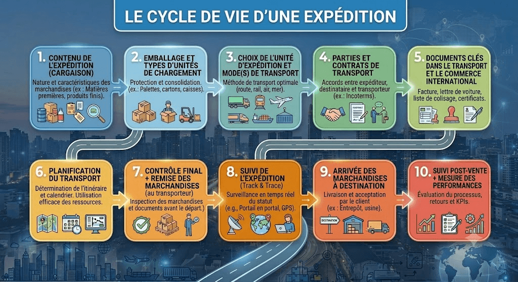 e-Transport - Le cycle de vie d'une expédition